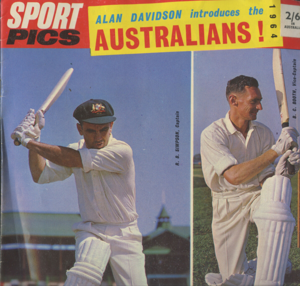 1964 Sport Pics Alan Davidson introduces the Australians, RARE