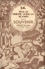 1931-32 South African Season, pocket souvenir program, very rare