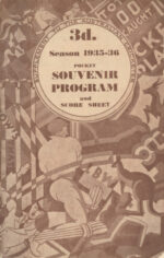 1935-36 Souvenir pocket program and scoresheet, very rare