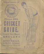 1908 MCG Ashes Test souvenir booklet ULTRA RARE