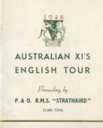 1948 Bradman's Invincibes tour Strathaird souvenir booklet