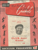 1951-52 Australia v West Indies Brisbane Test Souvenir Program