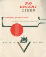 1961 P & O Orient Lines 1961 Ashes tour souvenir program
